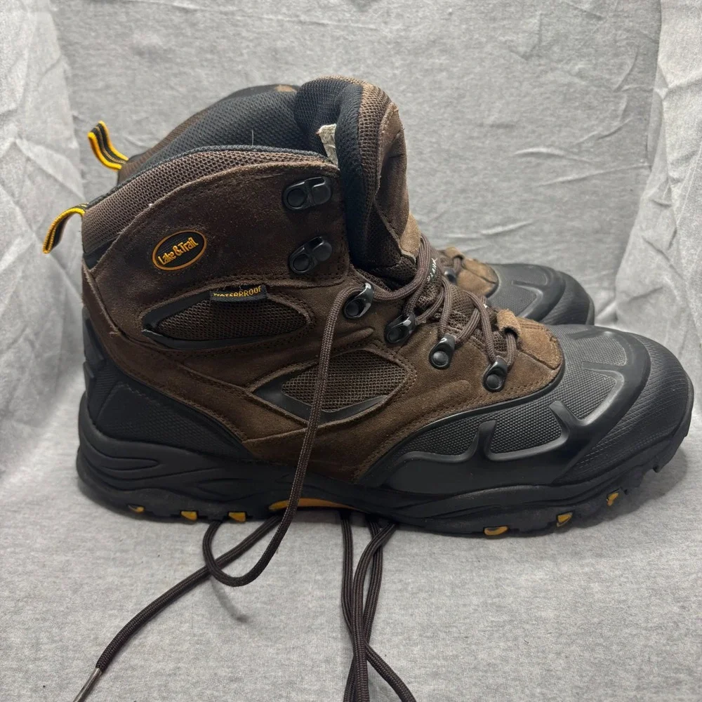 Lake & Trail Mens 12 Waterproof Thinsulate Leather Hiking hunt Boots Brown Black